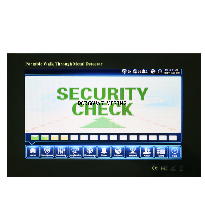 Airports and big events security screening door frame metal detector walk through gate 