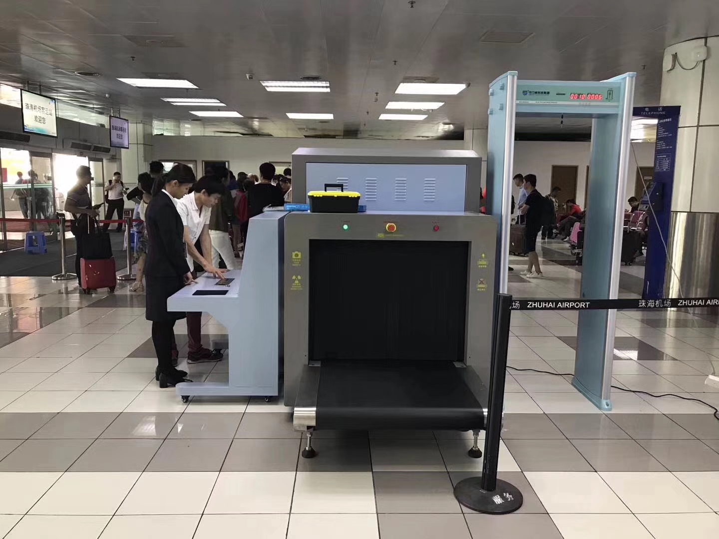 Luggage x ray scanning machine with 34mm penetration 