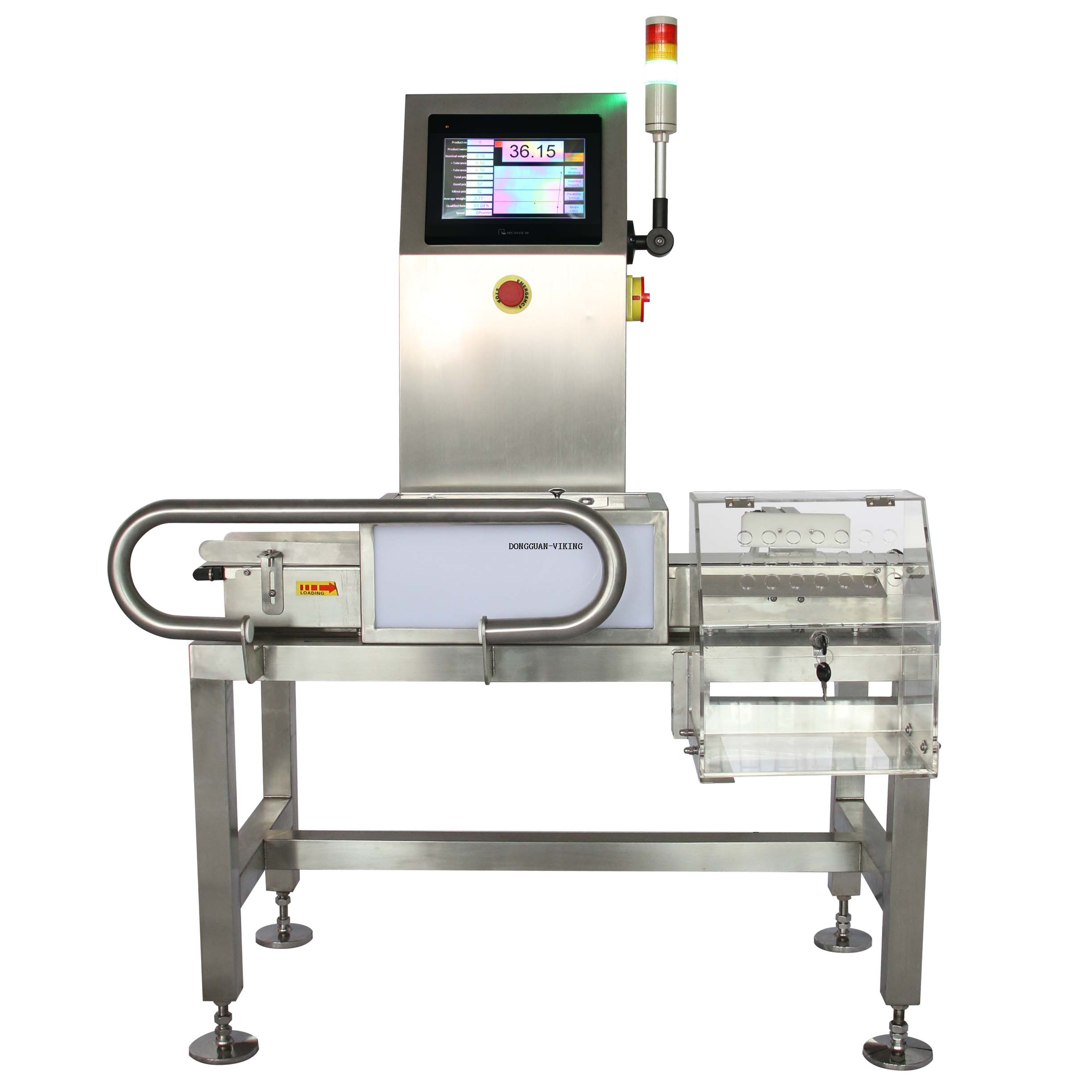 High accuracy checkweigher for small products
