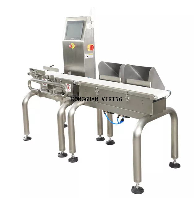 Touch Screen SUS Structure Automatic Conveyor Weigh Checkweigher Machine 