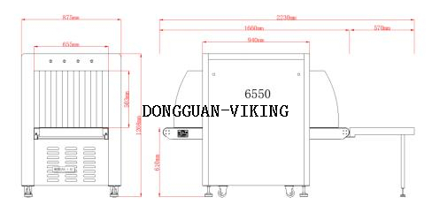 6550C High-Definition X-ray Baggage Scanner, with Precision Penetration Resolution, 100kg Large Load Capacity, Intelligent Image Analysis, Ensuring Safety and Reliability